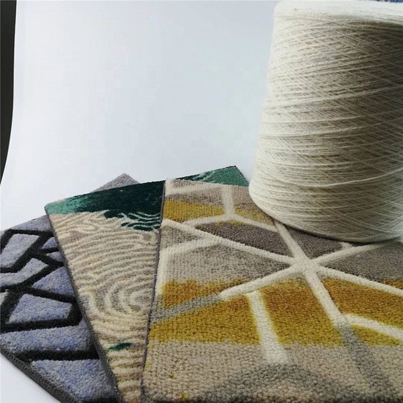 Wool dyeable cationic polyester blended yarn for printing carpet