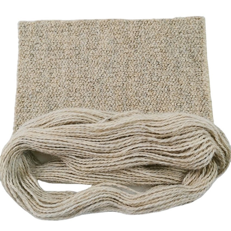 Discount spun polyester wool blended carpet yarn