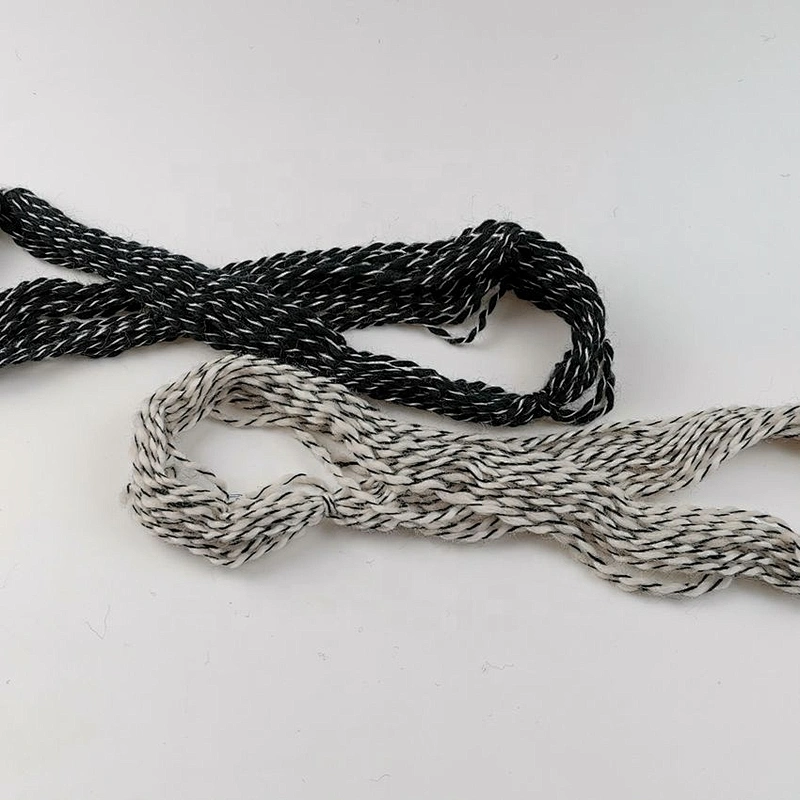 Semi worsted wool polyester yarn for tufting carpet