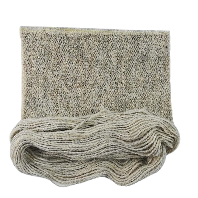 Semi worsted wool polyester yarn for tufting carpet