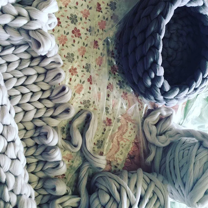 Chunky merino wool yarn for blankets