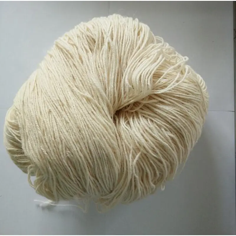 woolen spun 80 20 wool nylon blended yarn natural color