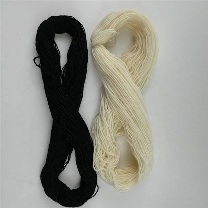 Long pile shaggy white black machine woven New Zealand wool carpets