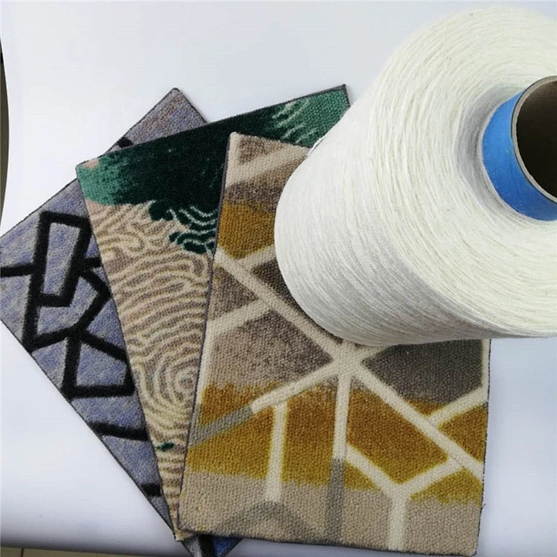 Wool dyeable cationic polyester blended yarn for printing carpet