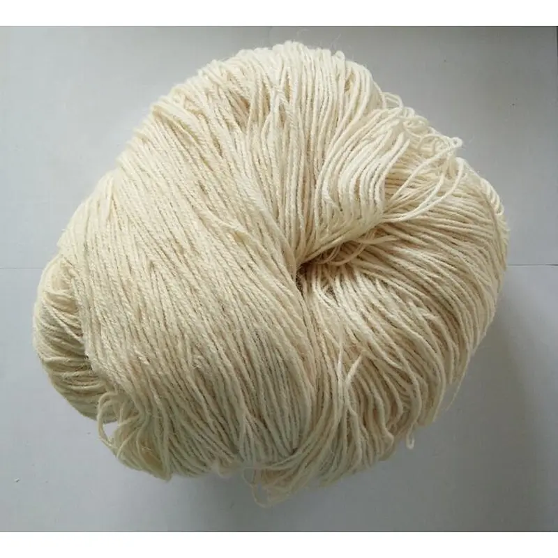 woolen spun 80 20 wool nylon blended yarn natural color