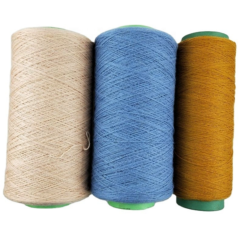 Discount spun polyester wool blended carpet yarn