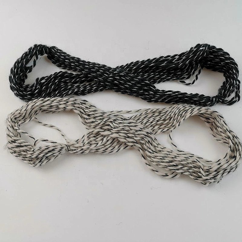 Semi worsted wool polyester yarn for tufting carpet